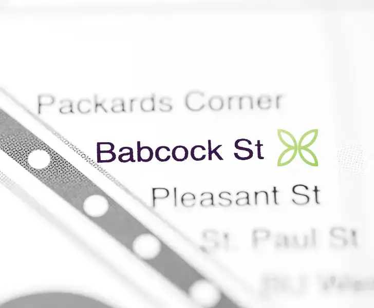 Babcock Street Green Line stop near Back Bay Mental Health
